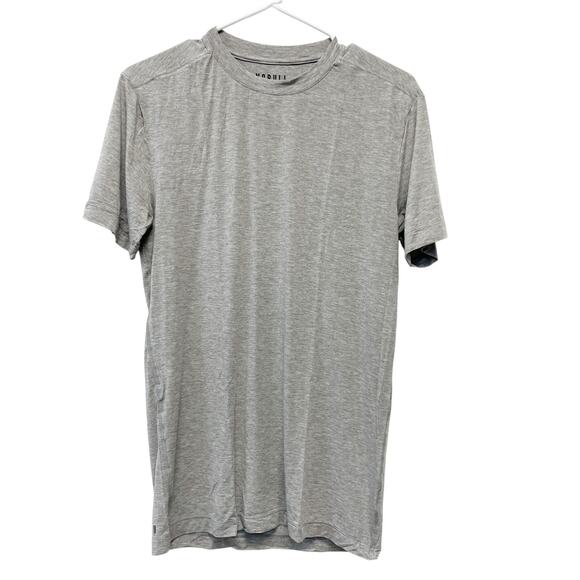 NoBull Men's Gray Heathered Short Sleeve Athletic Workout T Shirt Size S - Picture 1 of 5